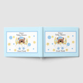 Teddy Bear Moon Stars Baby Jongen Douche Gastenboe Gastenboek (Volledig)