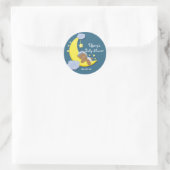 Teddy Bear Moon & Stars Baby shower Blauwe Sticker (Tas)