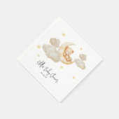 Teddy Bear Moon Stars Baby Shower Napkins Servet (Hoek)