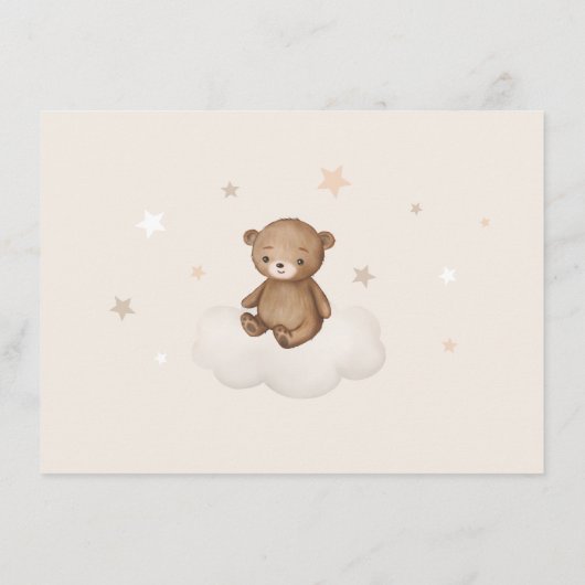 Teddy Bear Moon Stars Balloons Boeken voor Baby Informatiekaartje (Achterkant)