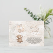Teddy Bear Moon Stars Balloons Boeken voor Baby Informatiekaartje (Staand voorkant)