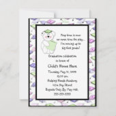 Teddy Bear Mortar Board Afstuderen Kaart (Voorkant)