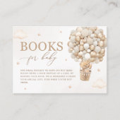 Teddy Bear Neutral Baby shower Boekaanvraag Informatiekaartje (Voorkant)
