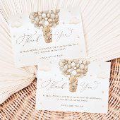 Teddy Bear Neutral Baby shower Dank u Kaart