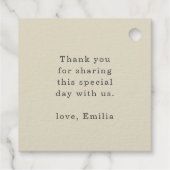 Teddy Bear Newborn Illustration Baby shower Gold Bedankjes Labels (Achterkant)