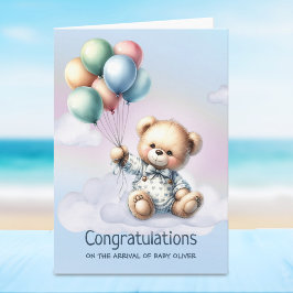 Teddy Bear Nieuwe Baby Gefeliciteerd Kaart