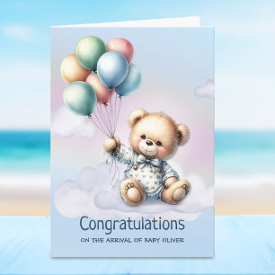 Teddy Bear Nieuwe Baby Gefeliciteerd Kaart