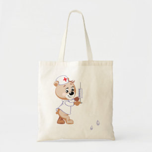 Teddy Bear Nurse Canvas tas