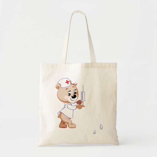Teddy Bear Nurse Canvas tas (Voorkant)
