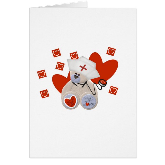 Teddy Bear Nurse Love Tshirts and Gifts (Voorkant)