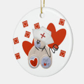 Teddy Bear Nurse Love Tshirts and Gifts Keramisch Ornament (Links)