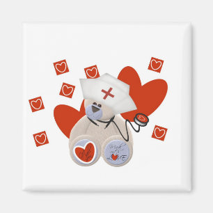 Teddy Bear Nurse Love Tshirts and Gifts Magneet