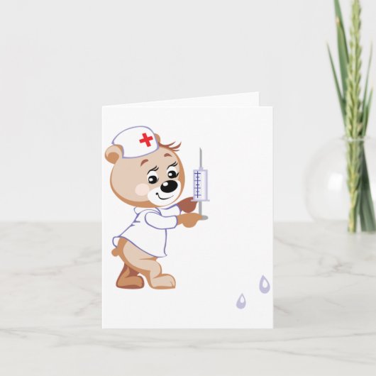 Teddy Bear Nurse Notitiekaarten (Voorkant)