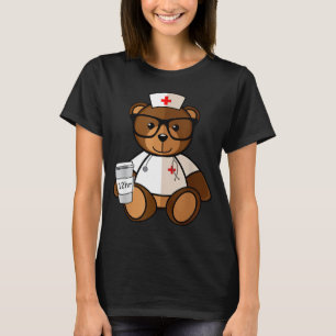 Teddy Bear Nurse Nursing T-Shirt for Valentine Day