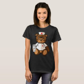 Teddy Bear Nurse Nursing T-Shirt for Valentine Day (Voorkant volledig)