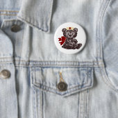 Teddy Bear Nurse (rood) Ronde Button 5,7 Cm (In situ)