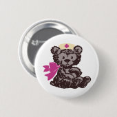 Teddy Bear Nurse (Roze) Ronde Button 5,7 Cm (Voorkant /achterkant)