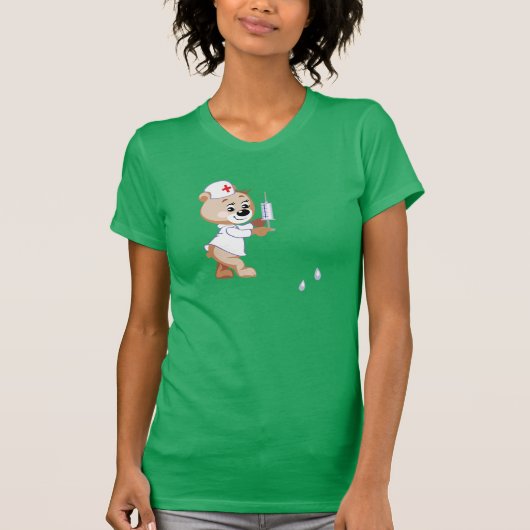 Teddy Bear Nurse Womens T-Shirt (Voorkant)