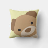 Teddy Bear Nursery Decorative Pillow Yellow Kussen (Achterkant)