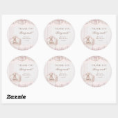 Teddy Bear Nursery Theme Baby Shower Thank you Ronde Sticker (Vel)
