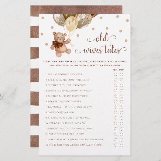 Teddy Bear Old Wives (Voorkant / Achterkant)