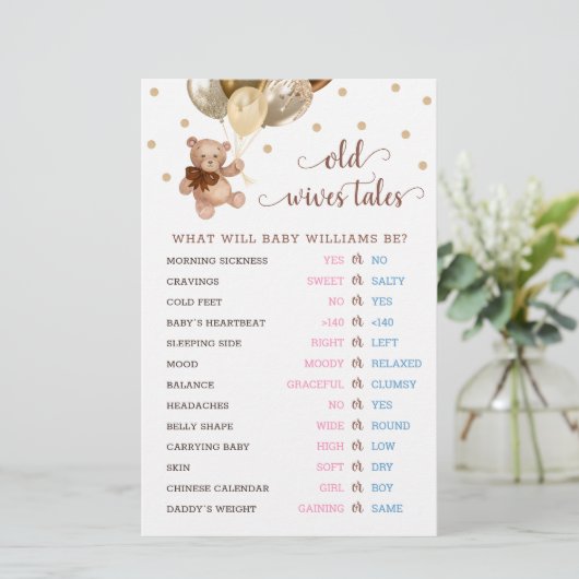 Teddy Bear Old Wives (Staand voorkant)