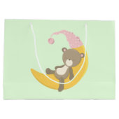 Teddy Bear op Crescent Moon Groot Cadeauzakje (Achterkant)