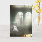 Teddy Bear op een stoel met zonnestralen Kaart (Gele Bloem)