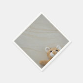 Teddy Bear op Faux Marble Servetten (Hoek)