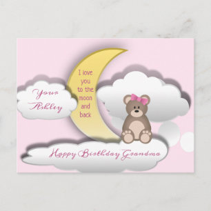Teddy Bear op het Briefkaart van de Moon Birthday