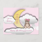 Teddy Bear op het Briefkaart van de Moon Birthday (Voorkant)