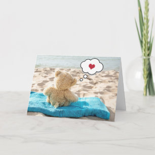 Teddy Bear op strand Kaart