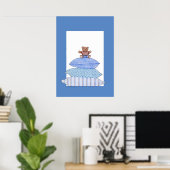 Teddy Bear over Cushions Poster (Thuiskantoor)