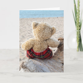 Teddy Bear over driftwood denken Kaart