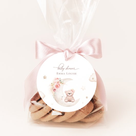 Teddy Bear over het motorneutrale Baby shower Bedankjes Labels
