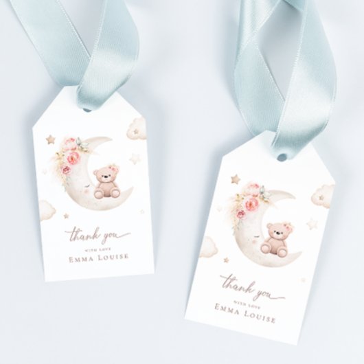 Teddy Bear over het motorneutrale Baby shower Cadeaulabel