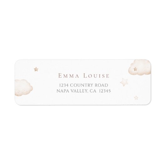 Teddy Bear over het motorneutrale Baby shower Etiket (Voorkant)