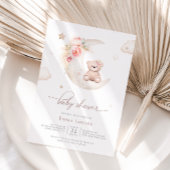 Teddy Bear over het motorneutrale Baby shower Kaart