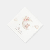 Teddy Bear over het motorneutrale Baby shower Servet (Hoek)