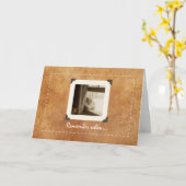 Teddy Bear over het Zill Nostalgische Foto Wenskaa Kaart (Gele Bloem)