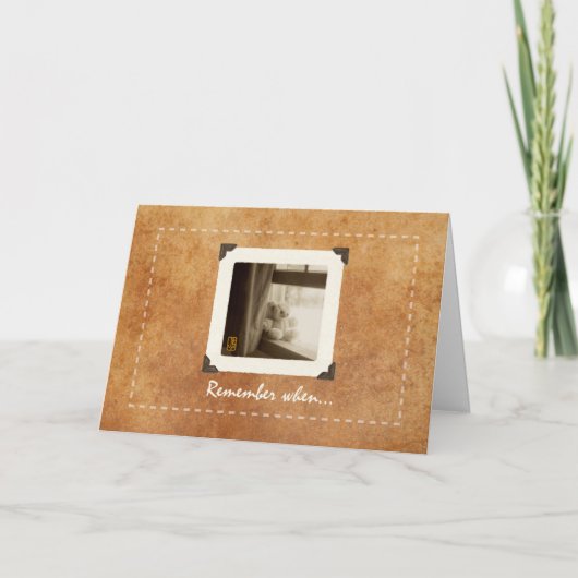 Teddy Bear over het Zill Nostalgische Foto Wenskaa Kaart (Voorkant)