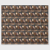 Teddy Bear over zijn stoel Cadeaupapier (Vlak)