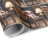 Teddy Bear over zijn stoel Cadeaupapier (Rol Hoek)