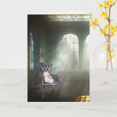 Teddy Bear over zijn stoel Kaart (Gele Bloem)