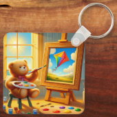 Teddy Bear Painter Sleutelhanger (Achterkant)