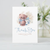 Teddy Bear Pampas Grass Cute Bedankt (Staand voorkant)
