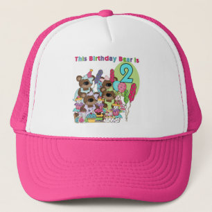 Teddy Bear Party 2e verjaardag T-shirts en geschen Trucker Pet