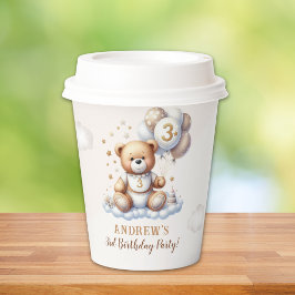 Teddy Bear Party – 3rd Birthday Tableware Papieren Bekers