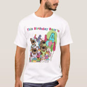 Teddy Bear Party 4e verjaardag Tshirts en geschenk (Voorkant)