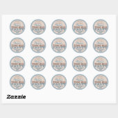 Teddy Bear Party Dank u Sticker - Blauw (Vel)